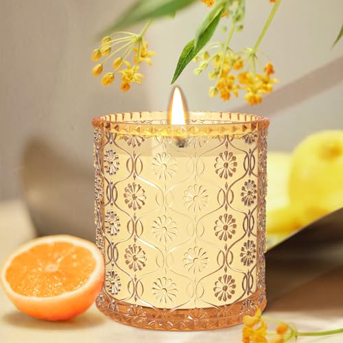 TTRWIN Scented Candle Gift for Women, Orange Home Scented, 7Oz Natural Soy Wax Candles, 50h Long Burning, Aromatherapy & Stress Relief, Decoration for Christmas, Birthday, Mother's Day - Image 7