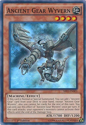 yu-gi-oh Ancient Gear Wyvern - SR03-EN003 - Super Rare - 1st Edition - Structure Deck: Machine Reactor (1st Edition)