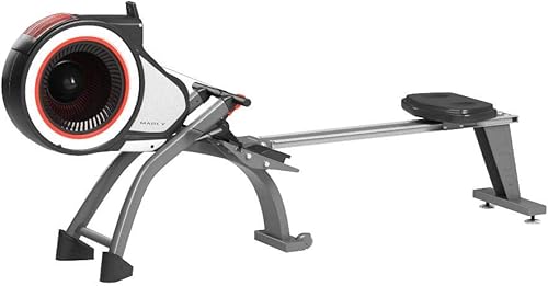 Miniatura 10 de Marcy Máquina de remo de resistencia al aire con ruedas de transporte