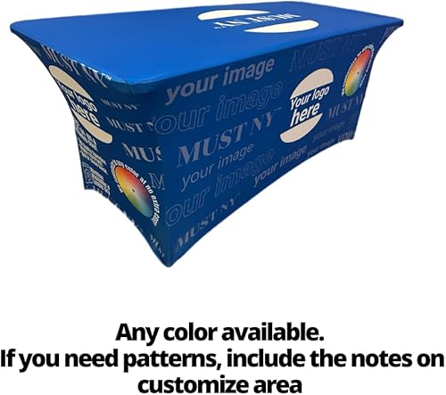 Miniatura 9 de Mantel personalizado de 4, 6 y 8 pies, mantel personalizado para eventos de ferias, cumpleaños, bodas, aniversarios, ferias, mantel personalizado