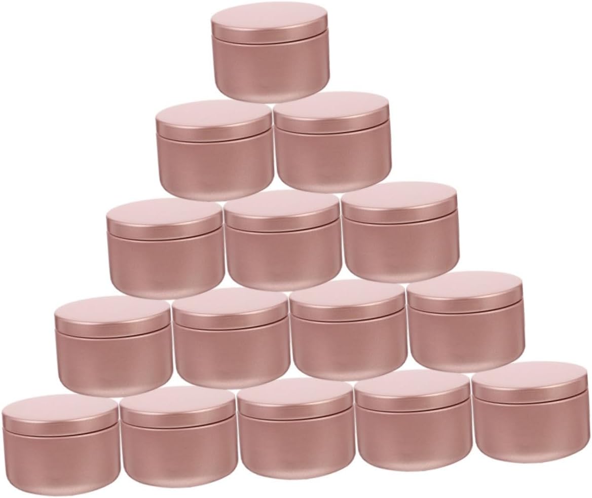 Candle Making Kit Candle Jars 24pcs Tins 2oz Aluminum Tins Mini Round Empty Containers Jars with Lids for Making Spices and Kit