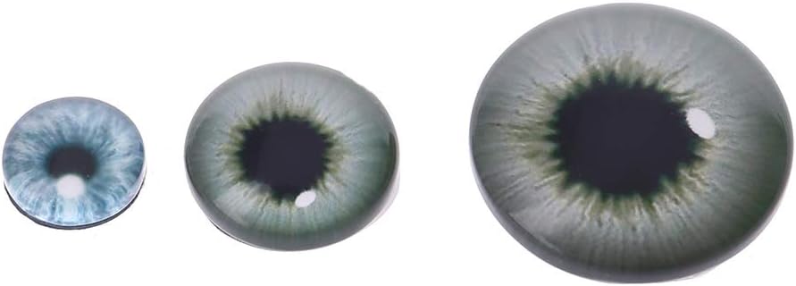 Simulated Eyes, 20Pcs Glass for Doll Eyes Animal DIY Crafts Eyeballs for Dinosaur Eye Accessorie,18mm