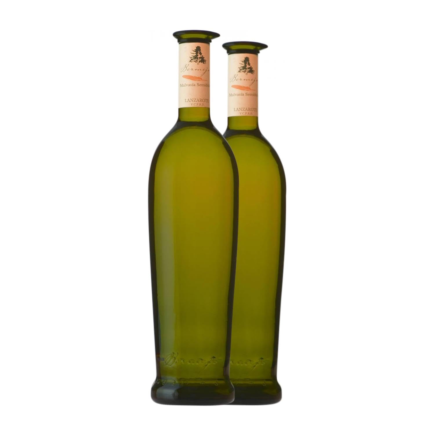 Los Bermejos Malvasía Halbtrocken Halbsüß Lanzarote Jung 75 cl Weißwein (Karton mit 2 Flaschen von 75 cl)