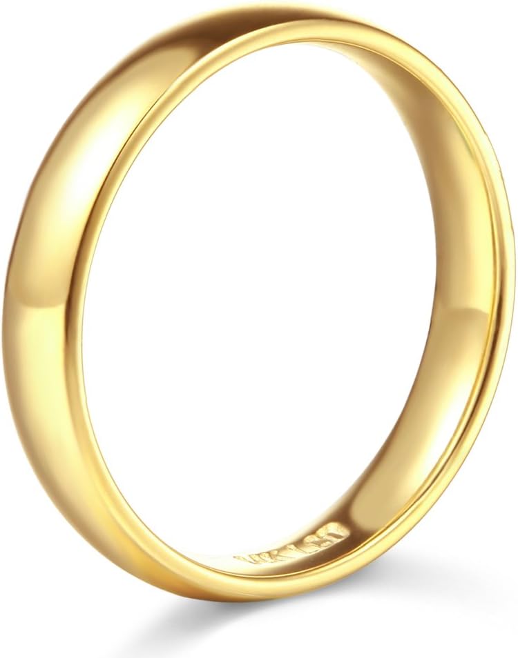 14k Yellow Gold 5mm Plain Wedding Band - Size 4 - Image 2
