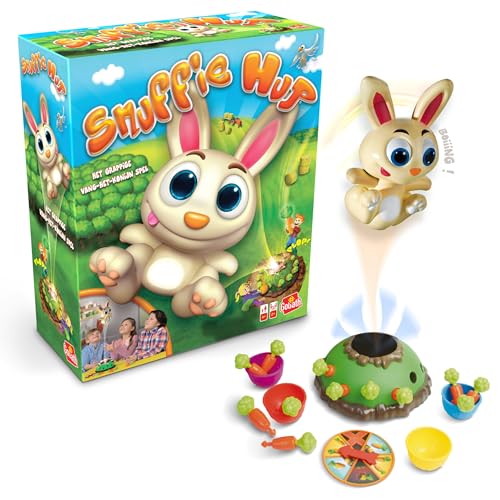 Goliath Snuffie Hup, Bordspel voor Kinderen Vanaf 4 Jaar, Gezelschapsspel met een Konijn voor 2 tot 4 Spelers, Actiespel geschikt als Cadeau, Train je Reactievermogen met dit Spel