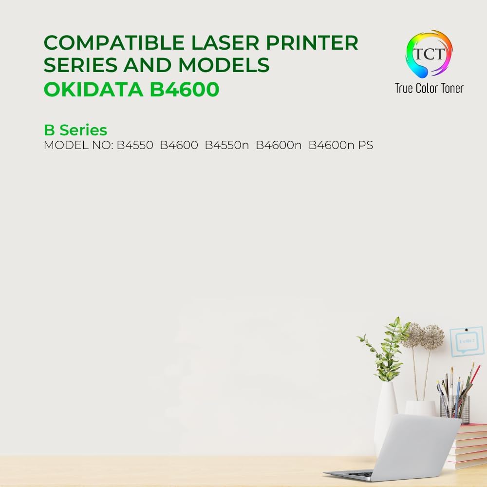 TCT Premium Compatible Toner Cartridge Replacement for Okidata B4600 43502001 Black Works with Oki B4600 B4600n Printers (7,000 Pages)
