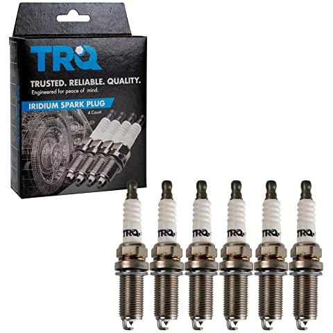 TRQ Iridium Spark Plugs Engine Tune Up Ignition Kit 6 Piece Set Cover