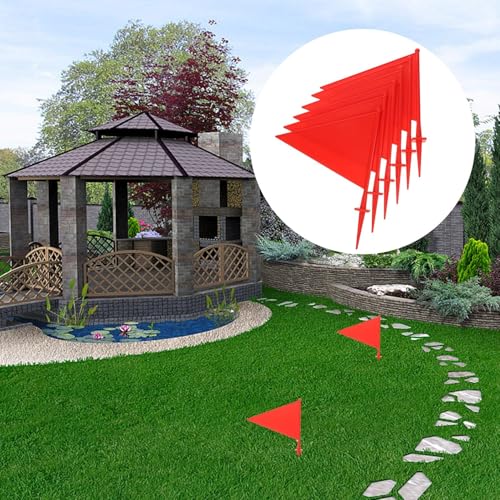 Drapeaux d'irrigation de pelouse SOIMISS avec piquets robustes - 8