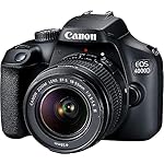 Canon EOS 4000D DSLR Camera w/Canon EF-S 18-55mm F/3.5-5.6 III Zoom Lens + Case + 128GB SD Card + Inspire Digital Cloth (15pc Bundle) (Renewed) - Image 2
