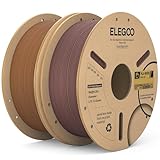 ELEGOO PLA Filament 1.75mm Walnut & Teak Wood 2KG, Real Wood Flour Added 3D Printer Filament, 2pcs 1kg Spool(2.2lbs) Fits for Most FDM 3D Printers