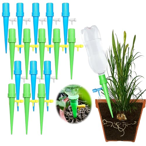 5 Sacchetti per Irrigazione a Goccia da 3,5 L, Sistema di Irrigazione Automatico per Piante con Flusso Regolabile, Dispositivo Irrigatore Domestica per Interni ed Esterni