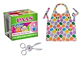 Paas Easter Egg Color Cups Egg Die with Magic Crayon, 1 Child's Apron and 1 Egg Tong Bundle