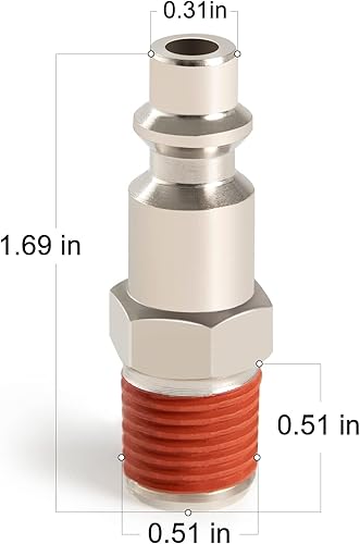 Miniatura 9 de ChillWaves Enchufe de aire industrial, enchufes neumáticos hembra NPT de 14", accesorios para compresores de aire (paquete de 15)