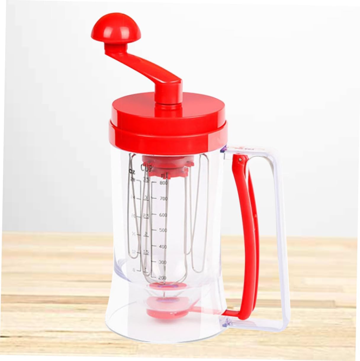 Manual Cake Dispenser with Mixer Ergonomic Cream Separator Tool for Precise Portion Control Pancakes Cupcakes Muffins and Crepes Easy to Clean Design with Measuring Marks