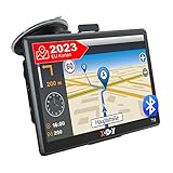XGODY Navigationsgeräte für Auto 2023 Bluetooth Navigationsgeräte LKW PKW GPS Navigationsgerät 7 Zoll mit Sonnenblende und Freisprecheinrichtung POI Blitzer Warnung Sprachführung