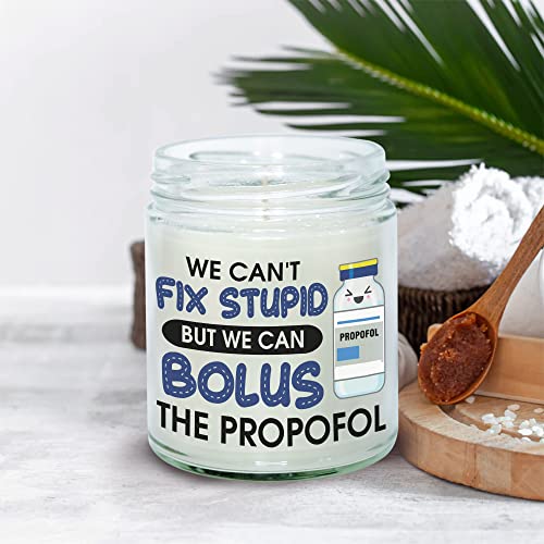 MEDROC Nurse Scented Candle Urology We Can't Fix Stupid Anesthesia Gift for Coworker Boss Staff Women Men, Funny Nurse Gift for Birthday Christmas, Nurses Week Gift for ICU ER CRNA Nurse Anesthetist