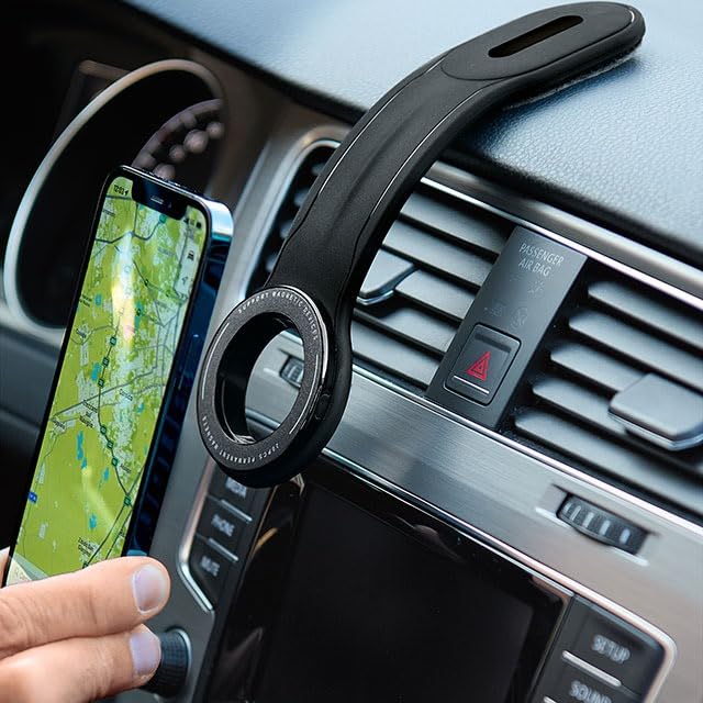 SUPPORTO AUTO MAGNETICO SMARTPHONE CON VENTOSA ASPIRA MAGSAFE CERCHIO GIREVOLE R