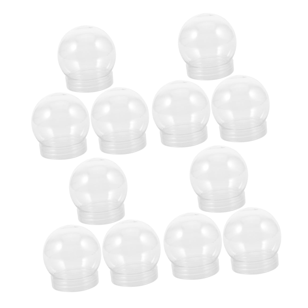 VALICLUD 24pezzi Globo di Neve Fai da Te Trasparente in Plastica di Vuoti per Decorazioni di Natale Accessori Artigianali per Creazioni Personalizzate