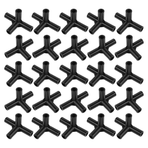 TOYANDONA Conectores de Plástico Negro para Armario Portátil, 30 Piezas, 4 Vías, Compatibilidad y Estabilidad Mejorada para Entornos Provisionales y Dormitorio