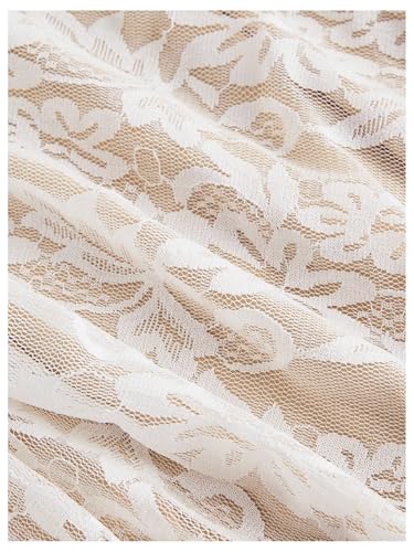 GORGLITTER Women's Lace Bodycon Fishtail Midi Dress Graduation Prom Wedding Guest Y2K Ruched Asymmetrical Summer Dress4