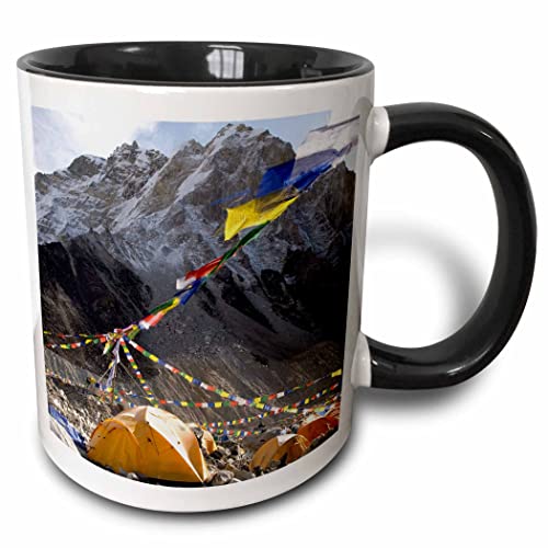 3dRose Nepal, Mt Everest, Base camp tents on Khumbu...