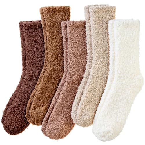 Eyean Womens Fuzzy Fluffy Slipper Socks Warm Winter Soft Thermal Plush Casual Sleep Cozy Home Socks