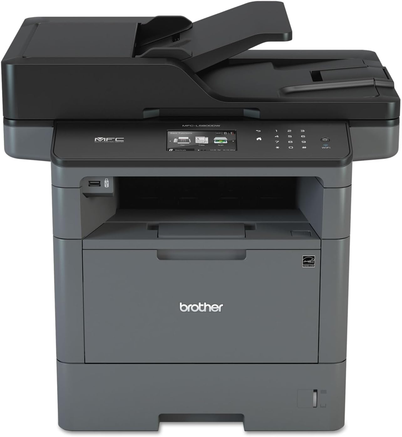 Brother Monochrome Laser, Multifunction, All-in-One Printer, MFC-L6800DW, Wireless Networking, Mobile Printing & Scanning, Duplex Print, Scan & Copy, Amazon Dash Replenishment Ready, Black