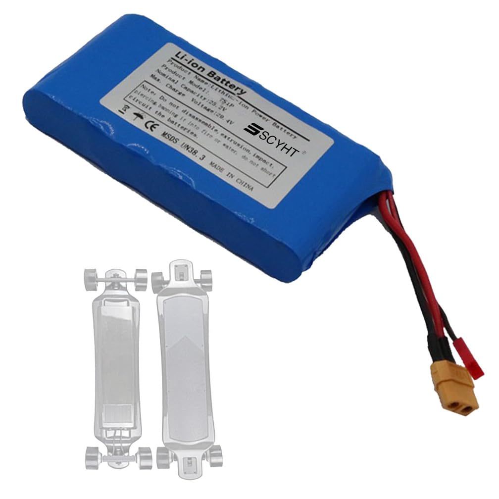 Batterie au Lithium 25,2 V Batterie Rechargeable 4 Ah 6 Ah Batteries de Remplacement 7S1P Batteries Hoverboard pour Moteur 50 W - 105 W avec Ports XT60 et JST,25.2v6ah 1pack