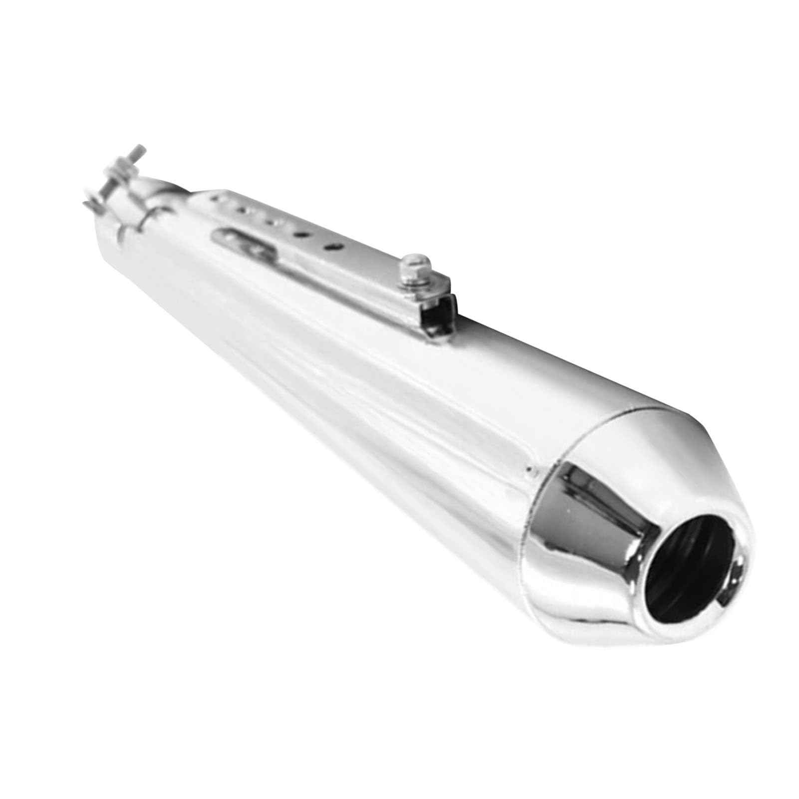Tubo de Escape de Motocicleta, Tubo Antideformación Resistente a los Golpes para Modificación (Blanco)