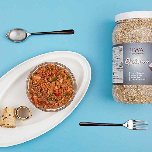 Image of Jiwa White Quinoa | High Protein White Quinoa| Cooks Like Rice | Indian Origin | Certified Organic & Gluten Free| Superfood | 500 Gram