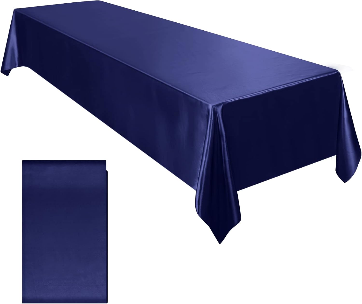 Ruisita Satin Party Tablecloth Table Cover 58 x 102 Inches