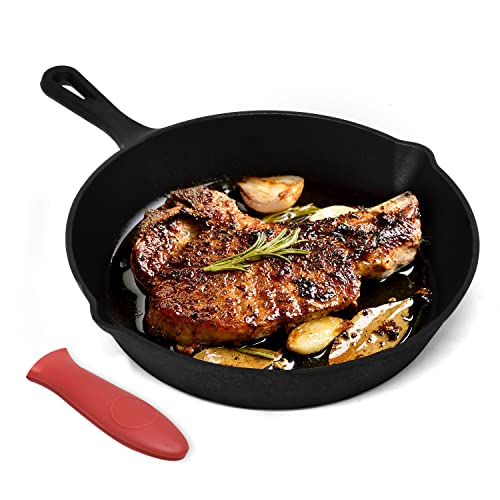 Joejis Sartén de Hierro Fundido - 25cm Sartén antiadherente para inducción Horno Plancha Gas