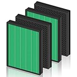 400/400S Replacement Filter for Coway AIRMEGA Max2 400 400S 400(G) 400S(G) Air Purifier, Max2 Green True HEPA and Active Carbon Filter Set, AP-2015-FP, 4 Pack