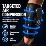 Massager de jambe sans fil avec 3 Modes de massage et de chauffage, masseur portable de veau, paillettes réglables, tissu Oxford lavable, pour la maison, bureau, salle de gymnastique