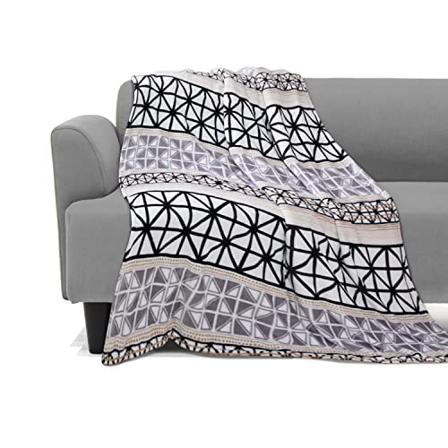 Image of Elegant Comfort Lightweight Printed Throw Blanket- All Season, Ultra Soft, Cozy and Plush- Decorative Throw Blankets, Perfect for Lounging, 50 x 70 inches, Brexton, Throw Blanket
