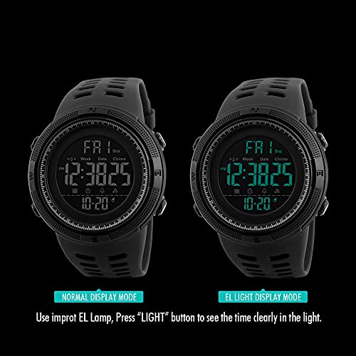 Image of L LAVAREDO Digital Men's Watch (Black Dial Black Colored Strap)