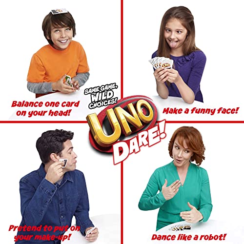 Uno Dare Card Game With 112 Cards, Matching And Wild Dare Twists, Game Night Gift & Monopoly Deal Card Game, Quick-Playing Card Game For 2-5 Players, Easter Basket Gifts #TOP2