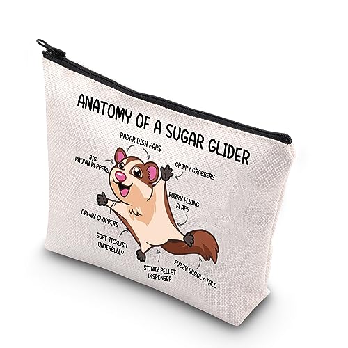 BDPWSS Sugar Gliders Makeup Bag Sugar Glider Lover Gift Sugar Glider Mom Gift Cute Sugar Glider Gift Gliding Animal Gift (Sugar Glider)