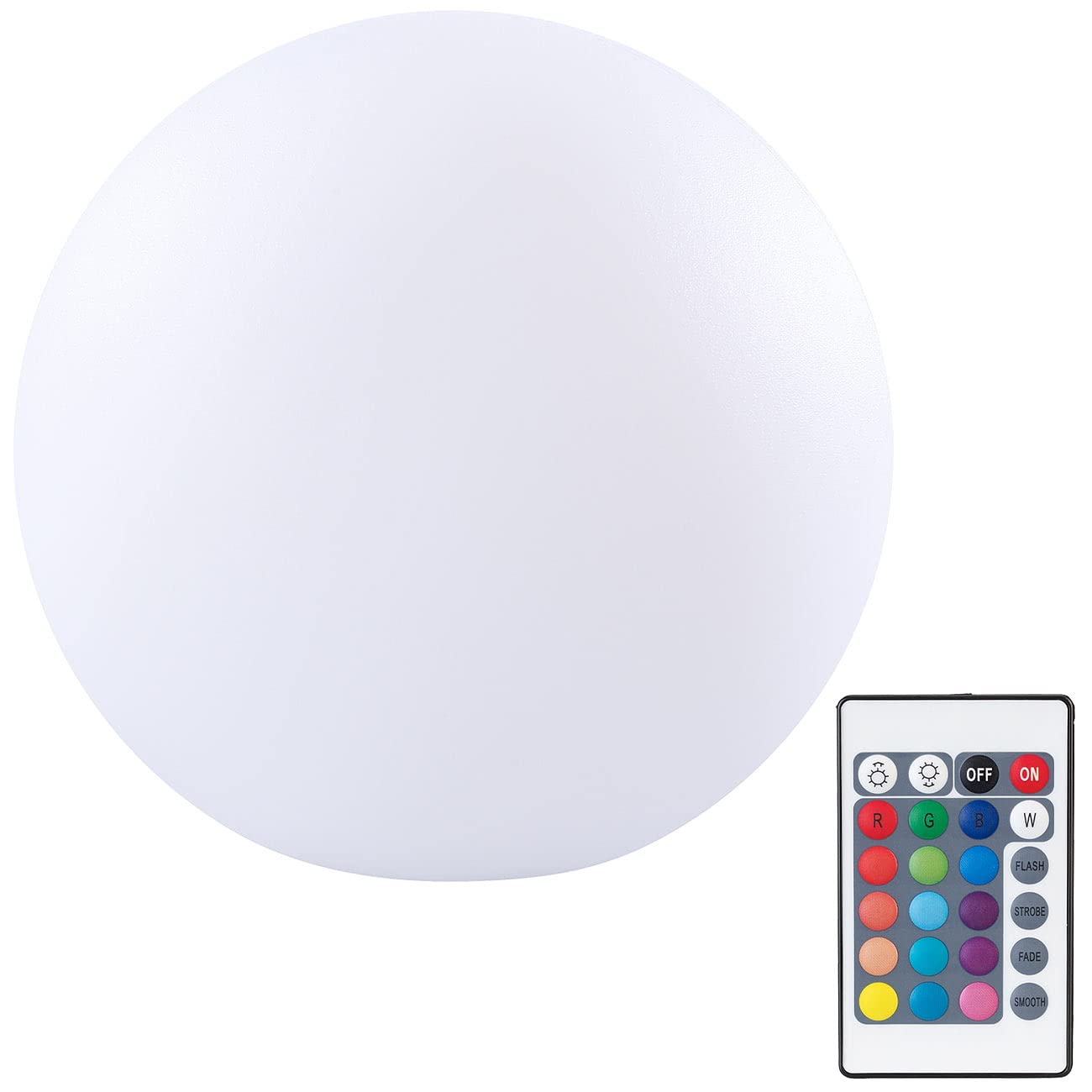 Lunartec Kugelleuchte: Kabellose Akku-Leuchtkugel für innen und außen, Ø20 cm, IP54, RGBW-LED (Stimmungslichter LED, Stimmungslampe, Akkus)