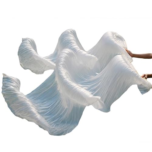 DMLAYHP Belly Dance Fan Silk Veils Dance Fans Pair Of Belly Dancing(11,180cm)