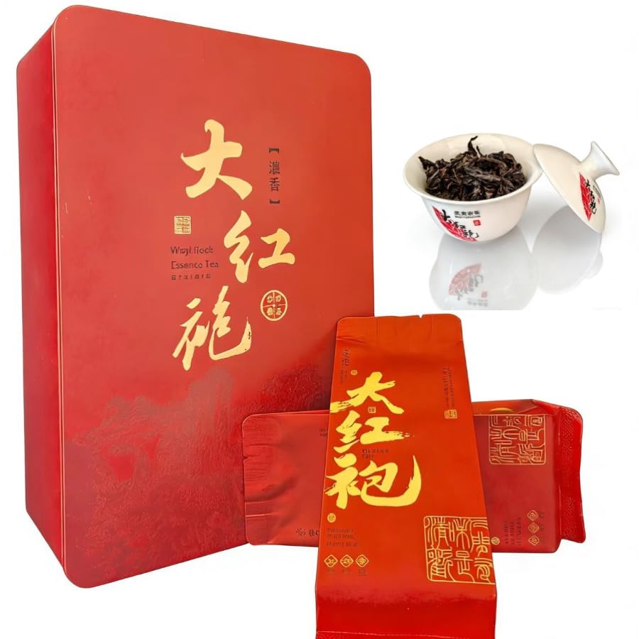 Xiangsou Dahongpao Oolong Tea,Wuyi Rock-Essence Tea,Wuyi Mountain Zhengyan Core Producing Area,Mellow Rock Rhyme,Rich Aroma Style,12bags/96g/3.39oz,Time-Honored Chinese Oolong Tea,Chinese Tea Gift