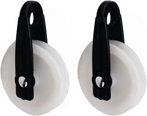 Miniatura 4 de Polea de cuerda de nailon de 2 pulgadas de diámetro para tendederos al aire libre, kit de polea de línea de ropa, polea de cuerda de alambre, polea