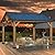 YOLENY 11' x 13' Wood Gazebo Outdoor Gazebo Spruce Wood Framed Gazebo with Black Steel Hardtop Roof for Garden, Patio, Lawns, Parties