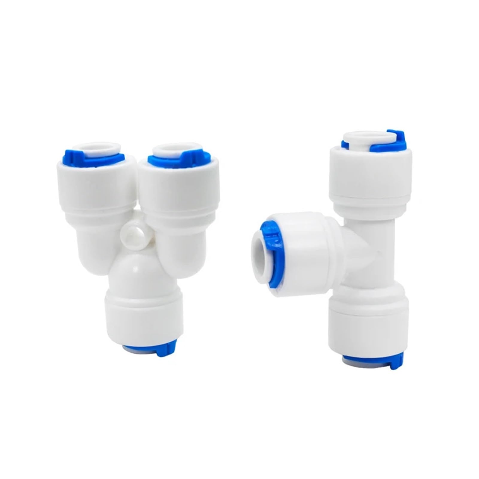 50 unidades de acoplamiento rápido ósmosis inversa, conexión manguera 1/4, conector en T Y, codo igual 2 vías, accesorio tubería plástico for agua RO recta(Two direct connector)