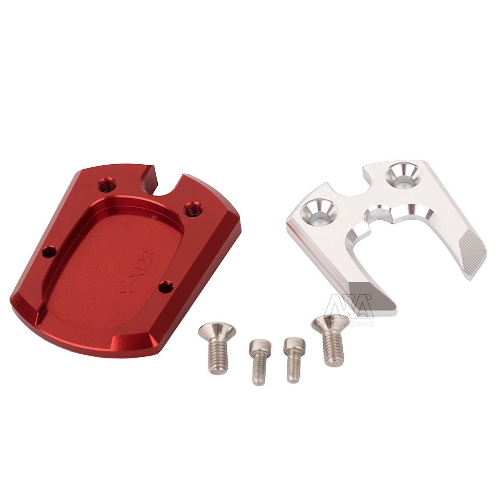Nuovi Accessori per Moto in Alluminio Pad di Estensione del Supporto Laterale Ingranditore del Cavalletto per Yamaha Xmax 125 250 300 (Nero