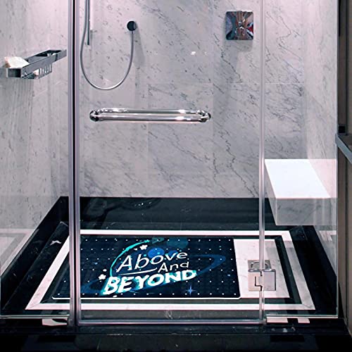 Tapis de bain antidérapant de baignoire design Galaxie en PVC rectangulaire - 6