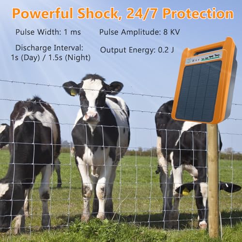 Clôture électrique solaire pour stopper les fuites de bétail 8 kV