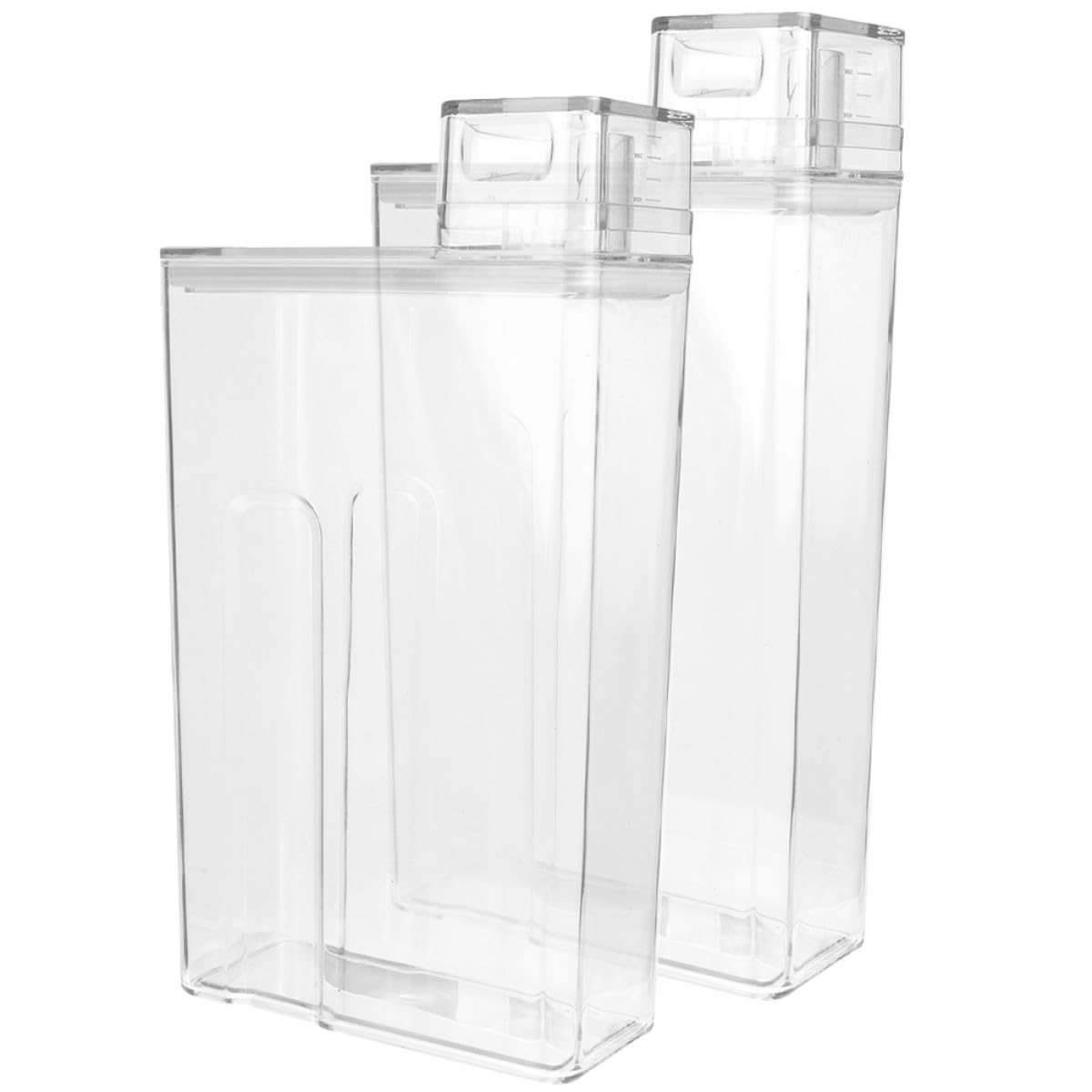 SOLUSTRE Dispenser Design Detersivo in di Lavatrice 2, Contenitori in Pet e Ptr Perdite, Volume Compatto per Lavanderia