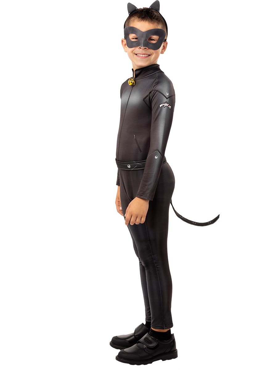 Funidelia | Costume di Cat Noir - Miraculous Ladybug per bambino - Cartoni Animati, Ladybug, Miraculous - Costume per bambini e accessori per Feste, Carnevale e Halloween - Nero