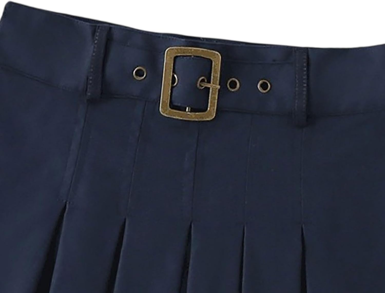 Girls Pleated Skirts School Uniform High Waist A Line Skirt with Elastic Waistband Built in Shorts Teen Casual Athletic